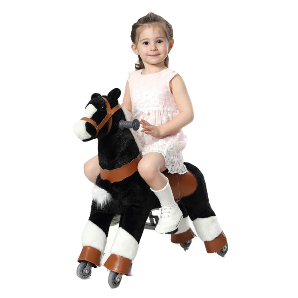 Black Color Mechanical horse scooters with pedals for park