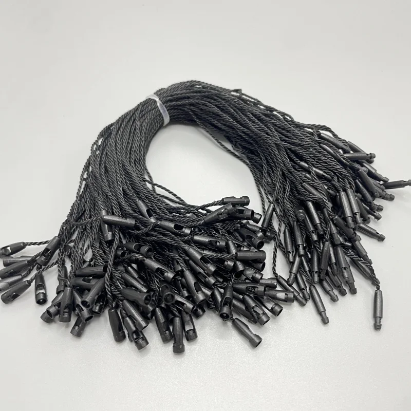 Factory Direct Black Nylon Clothing Label Custom Tag Jeans Watch Rope Hanging