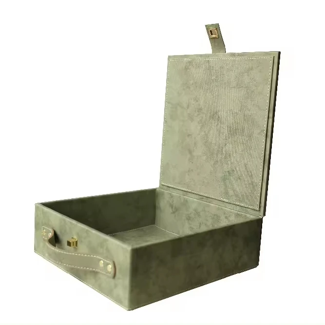 Double100 Factory Price Mini Luxury Custom Wood Pull Out Wedding Photo Album Memory Box