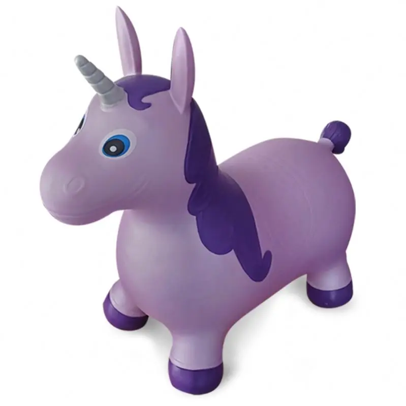 Children Cute Unicorn Inflatable Ride on Animal Toys Jumping Horse Bouncy Sports Games Toys for Kids Baby