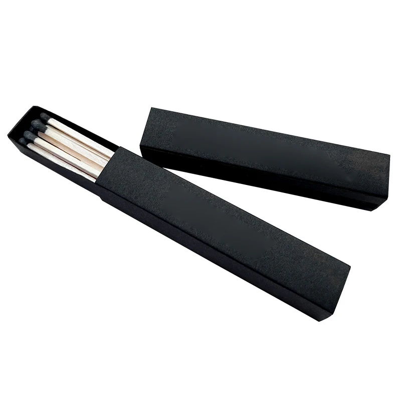 China Factory 96mm Retro Exquisite Birthday Candle Match Black Bronzing Long Match