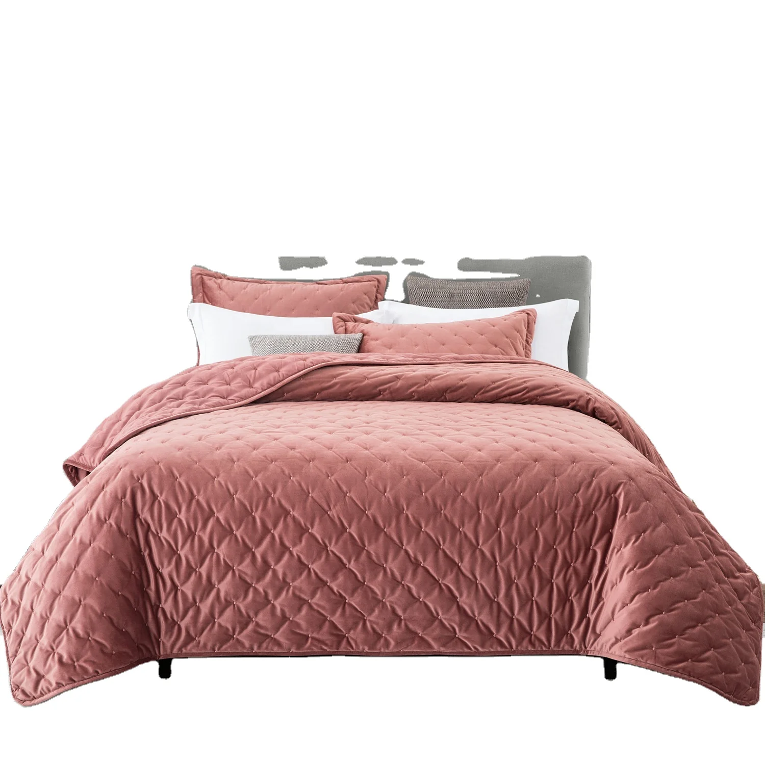 «King», «queen» размеры лоскутное бархатное покрывало пижамный комплект в горошек с вышивкой постельное покрывало & покрывала