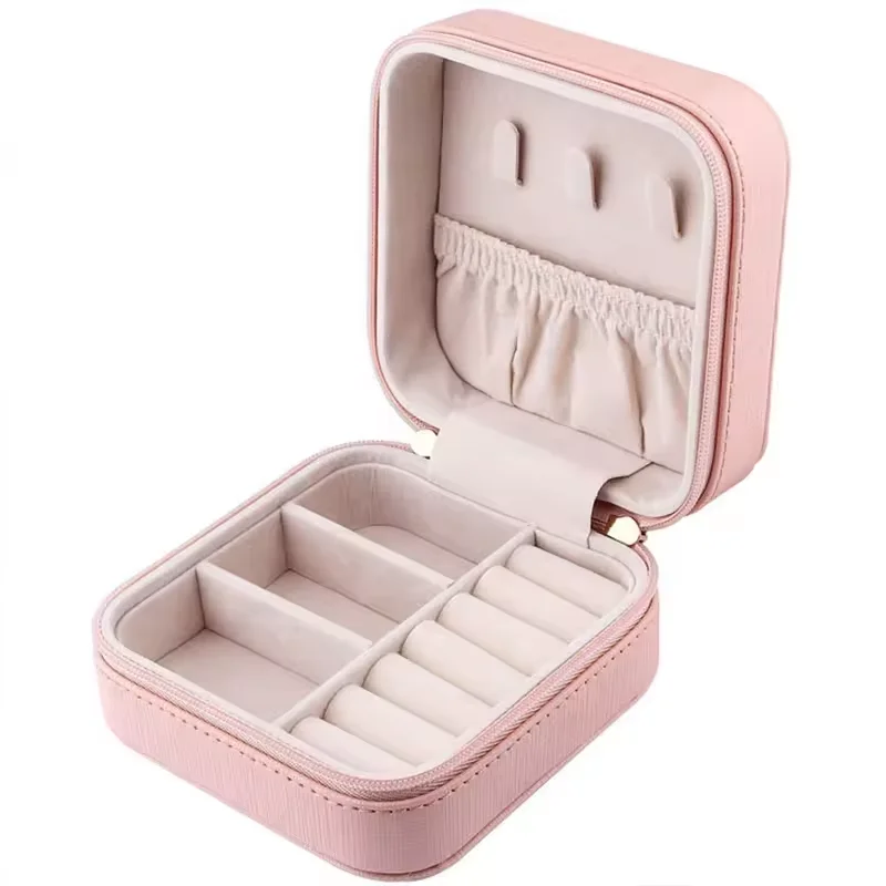 PU Small jewelry box Travel portable jewelry box Ring Pendant earrings necklace bracelet storage box