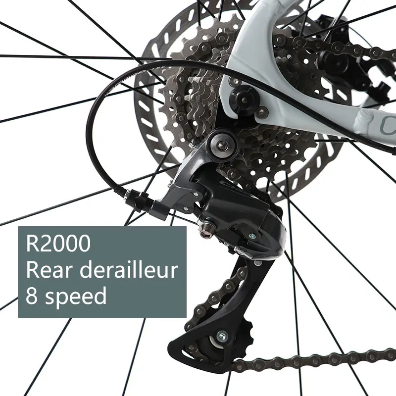 ALVAS CROSS COMP Road Bicycle R2000 2*8 speed Aluminum Alloy Line Pulling Disc Brake Leisure cycling men women student 700C