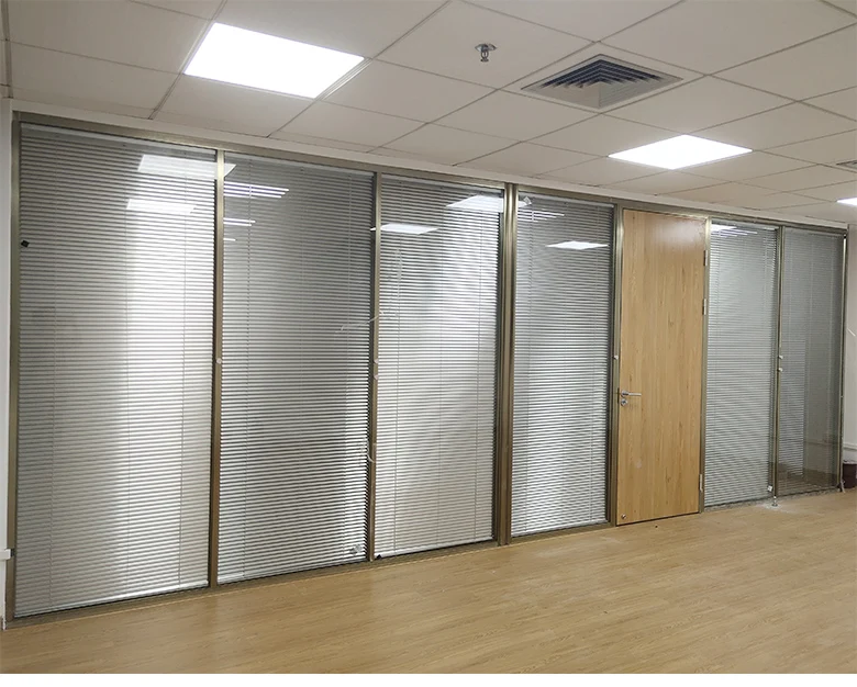 Operable 12mm Thickness Demountable Soundproof Glass Partition Wall