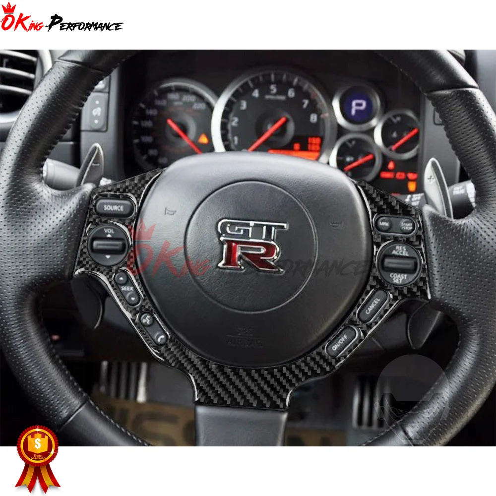 Dry Carbon Fiber Steering Wheel Cover For Nissan R35 GTR 2008-2016