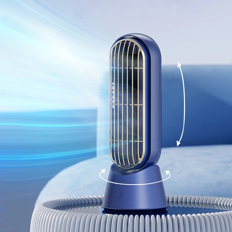 Cordless Desktop Fan Auto Oscillation 4000mAh Portable Air Circulator Mini Floor Tower Fan for Home Bedroom Office