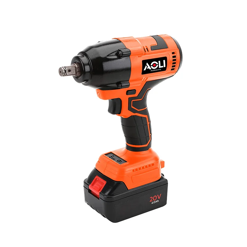21V High Torque Cordless Wrench Rechargeable Lithium Brushless Electric Impact Power Wrench Industrial Grade Battery Powered