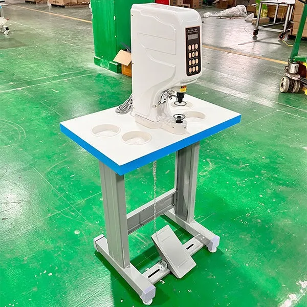 2024 New Arrival Semi-automatic Button Holer Electronic Snap Sewing Machine With Sensor For Jeans And Suit Leather
