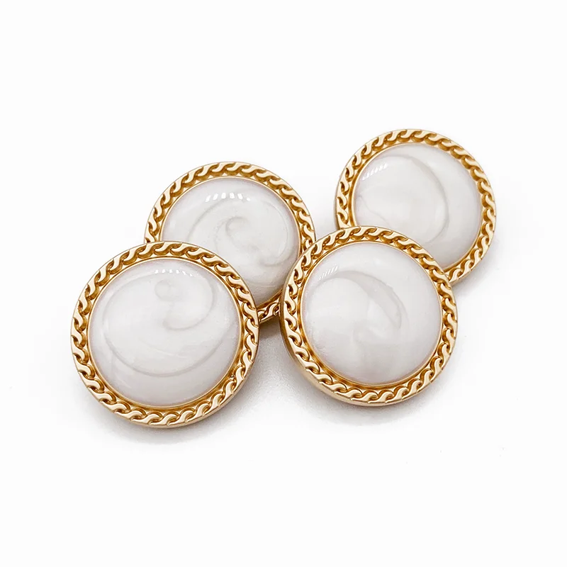 Custom high quality design Zinc Alloy gold metal sewing accessory garment uniform blazer suit coat shank button