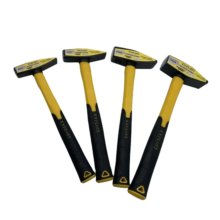 Ручные инструменты для конструирования, 1000 г, молотки для машиниста, механический молоток для машиниста из углеродистой стали с ручкой из термопластичной резины