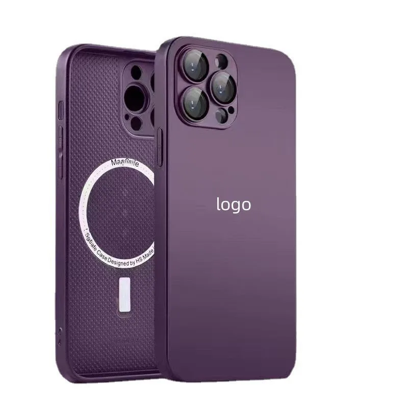 Magnetic Matt Glass Protective Case Full Cover For iphone11 13 12 14 pro Max X Xs 8 for Samsung Mobile Phone back cover case