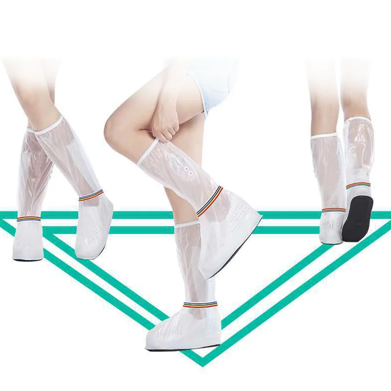 Non-slip and waterproof durable PVC Reusable Motorcycle Silicone Waterproof Shoe Rain shoe covers