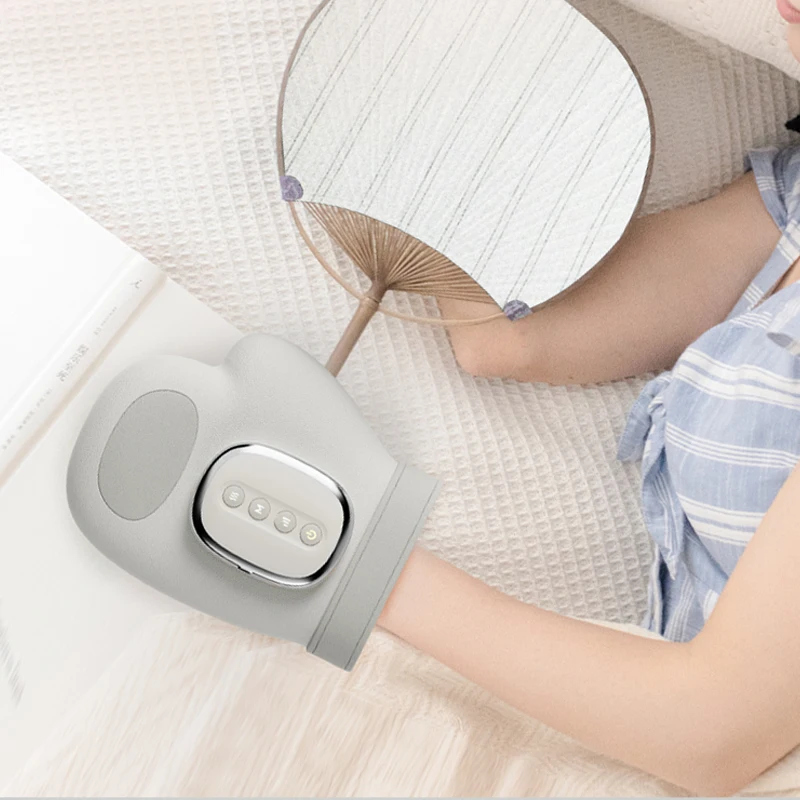 Nowcozy Wireless Hand Massager Air Bag Kneading Heating Wrist Finger Hand Massager Cordless Glove Massager for Pain Relief