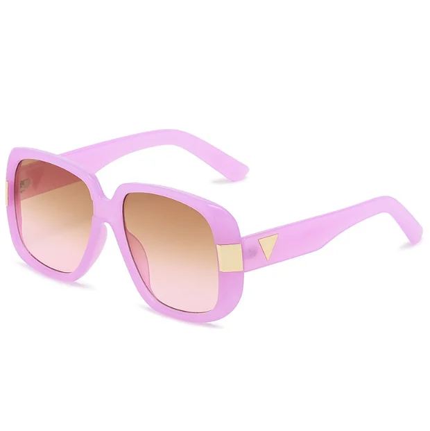 Wholesale Women Trendy Design Eyeglasses UV400 Custom Logo Oversized Geometric Large Square Frame Summer Sunglasses For Ladies