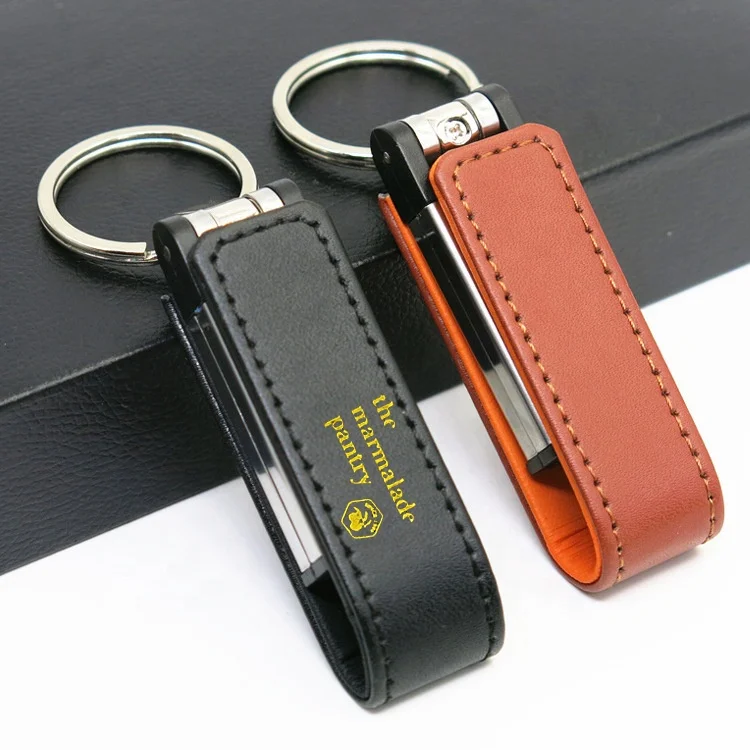 PU leather customs logo relief luxury memory sticks 8gb 16gb 32gb 64gb 128gb usb 2.0 metal usb flash drive 2.0
