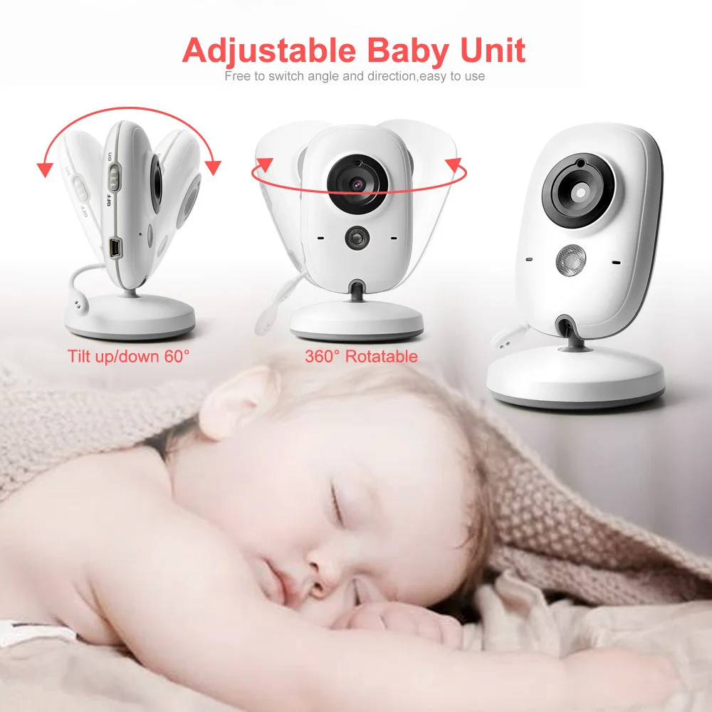 Baby Monitor Wireless With 3.2 Inches LCD 2 Way Audio Talk Night Vision Surveillance Security Camera Babysitter