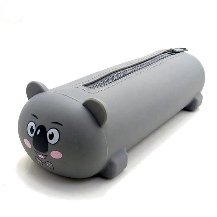 Лидер продаж 2019, силиконовый школьный пенал с милым медведем, индивидуальный детский пенал с животными