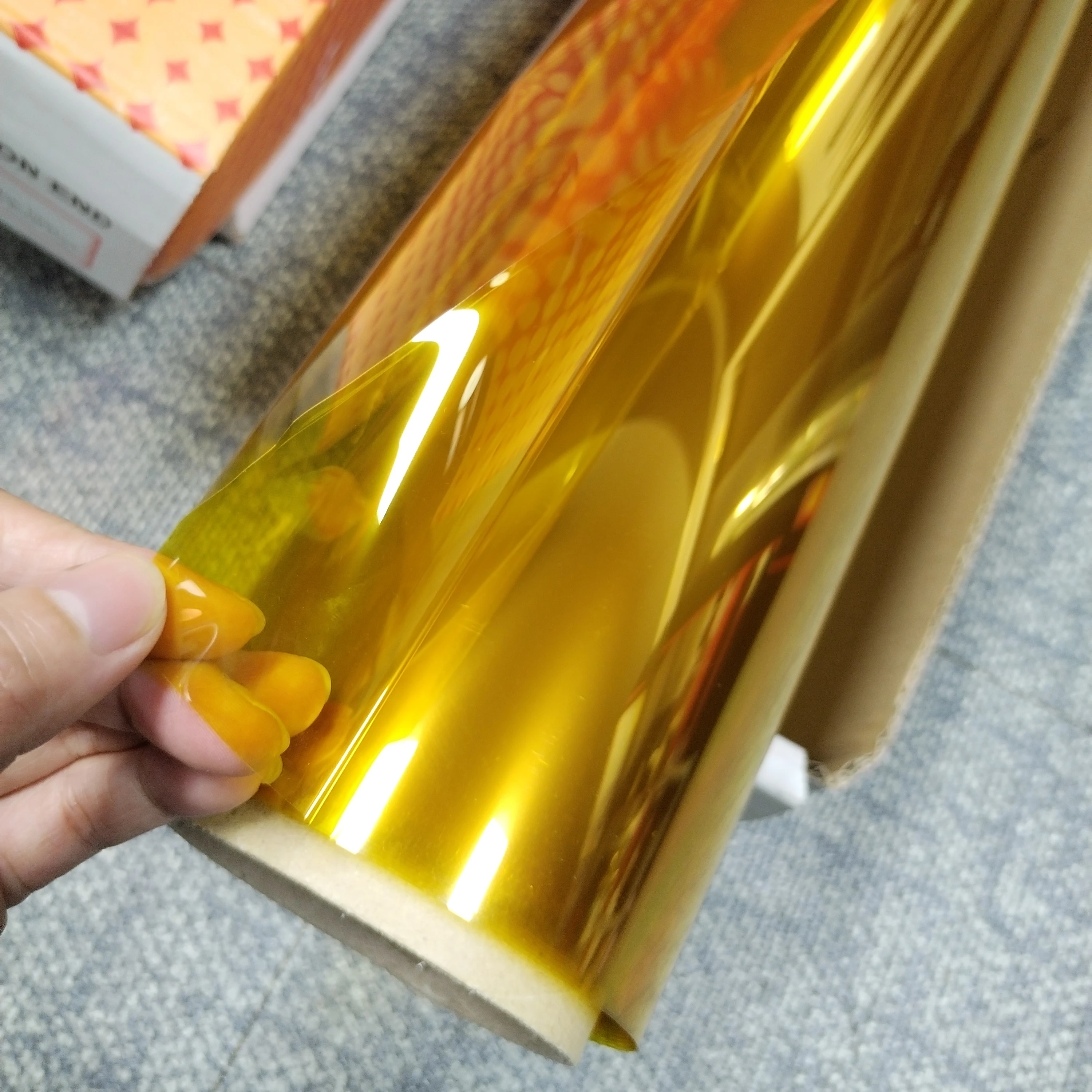 3M Quality decorative colorful Office window film sun blacking transparent window tint striped film