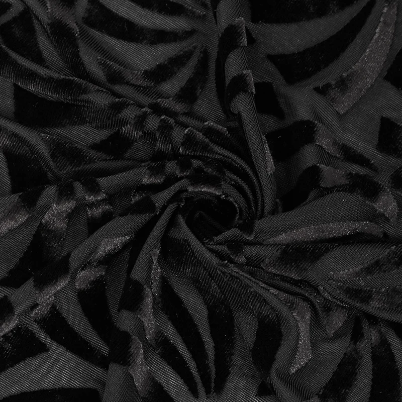 Kint burnout velvet fabric 4 way stretch textile custom for garment dancer dress headband  velvet tracksuit for women