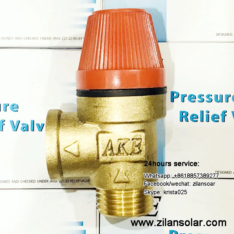 AKE Pressure Relief Valve YA-15A for Solar Water Heater 0.6Mpa