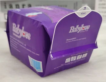 Hot Sale High Quality Competitive Price Sanitary Napkins Pad Lady Soft Wholesale Best Sanitary Napkin Packaging Box, Natural ISO