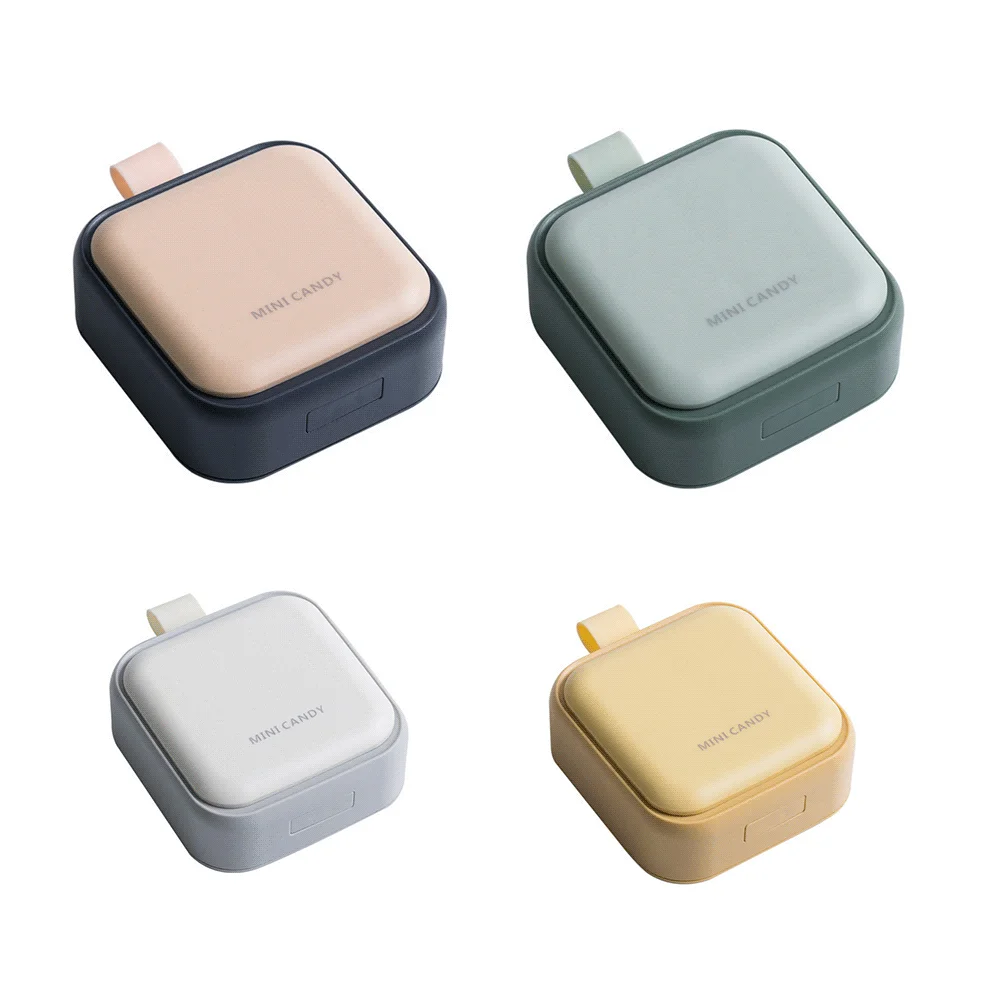 Small 4 Compartment Pill Box Compact Medicine Container Portable Pill Container Plastic Portable Pill Boxes for Travel