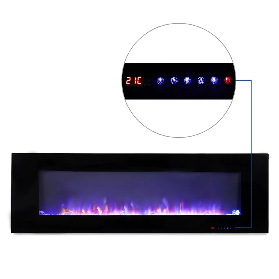 ultra slim wall mounted fireplace 24/28/36/40/48 inch best flame effect electric fire heat electric fireplaces