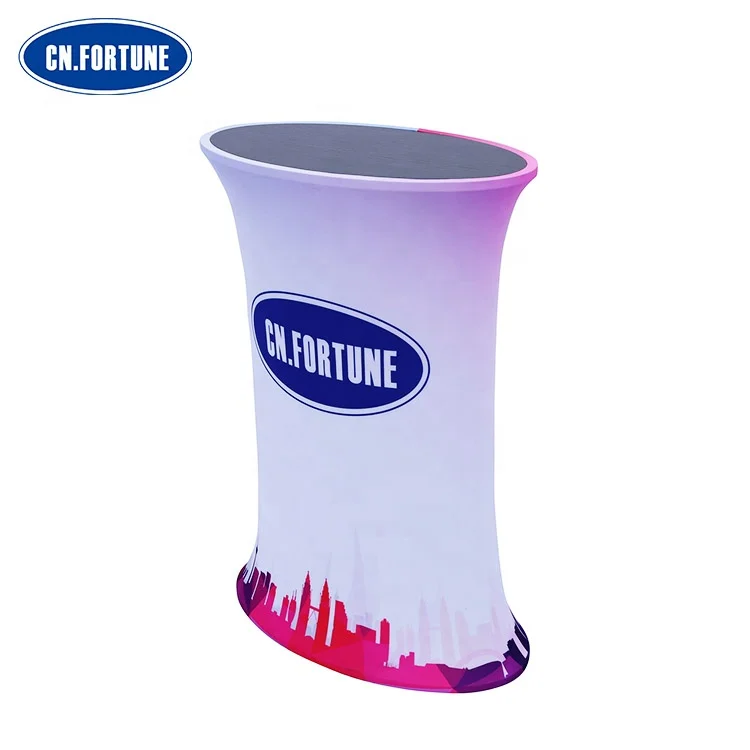 2020 Latest Design POP Up Reception Desk Promotion Table For Exhibition Advertising Promotion Use
