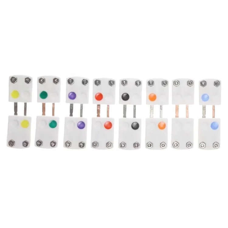 K Type Standard Ceramic Thermocouple Connector N E J T S R B type mini Thermocouple plug