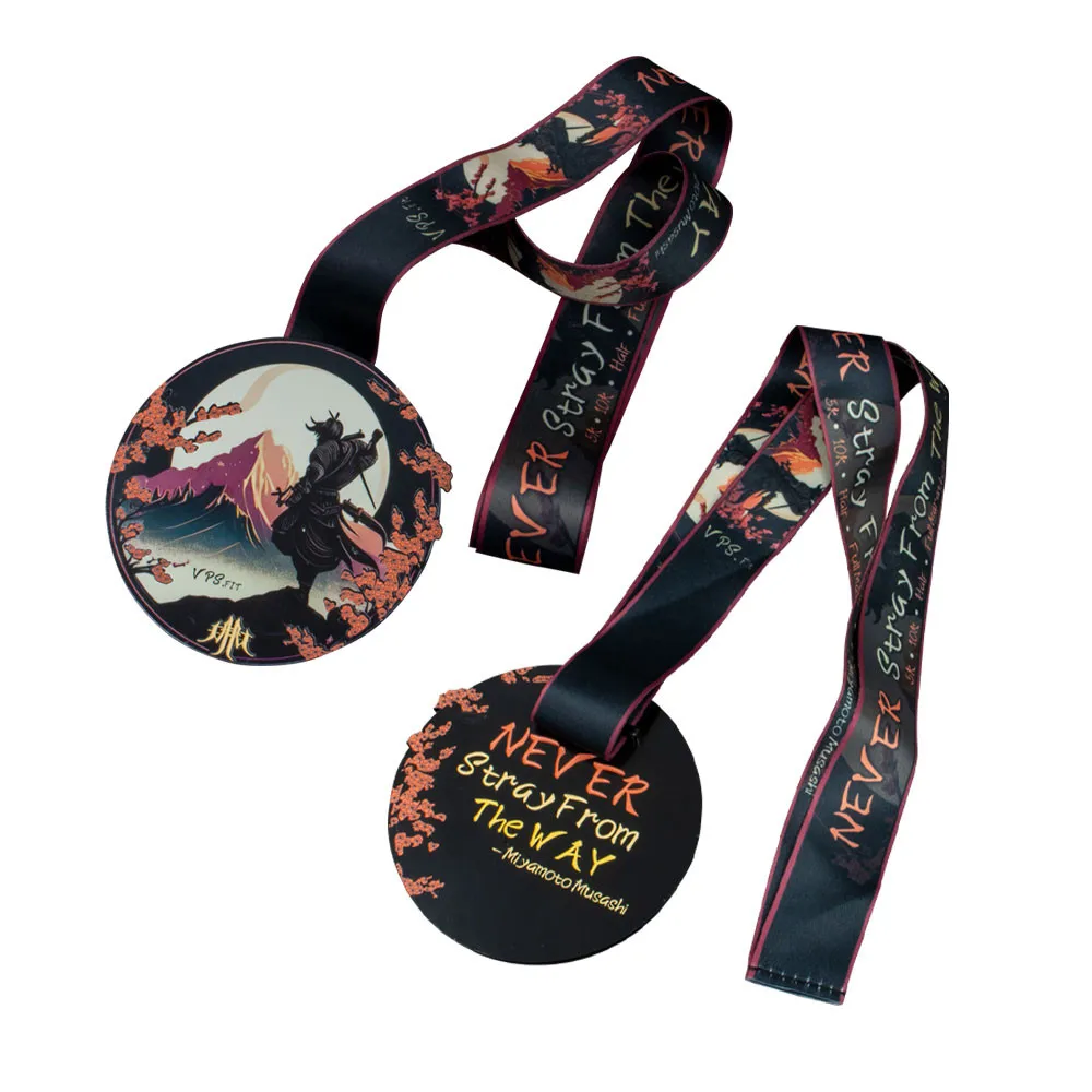 Personalized metal graduation medals cheerleading lacrosse pickleball tournament medals with lanyard no minimum.