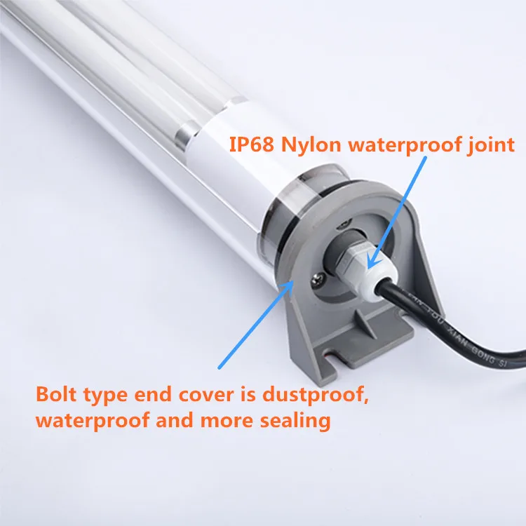 IP68 56W 110V Tri-proof fluorescent lamp Waterproof explosion-proof oil-proof cnc machine work tube light