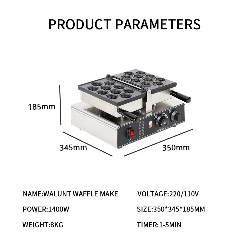 Kitchen Walnut Crisp Maker Walnut Sweet Cake Walnut Cookie Maker Electric Mini Waffle Maker SY 1 Set Waffle Machine Dinosaur Big