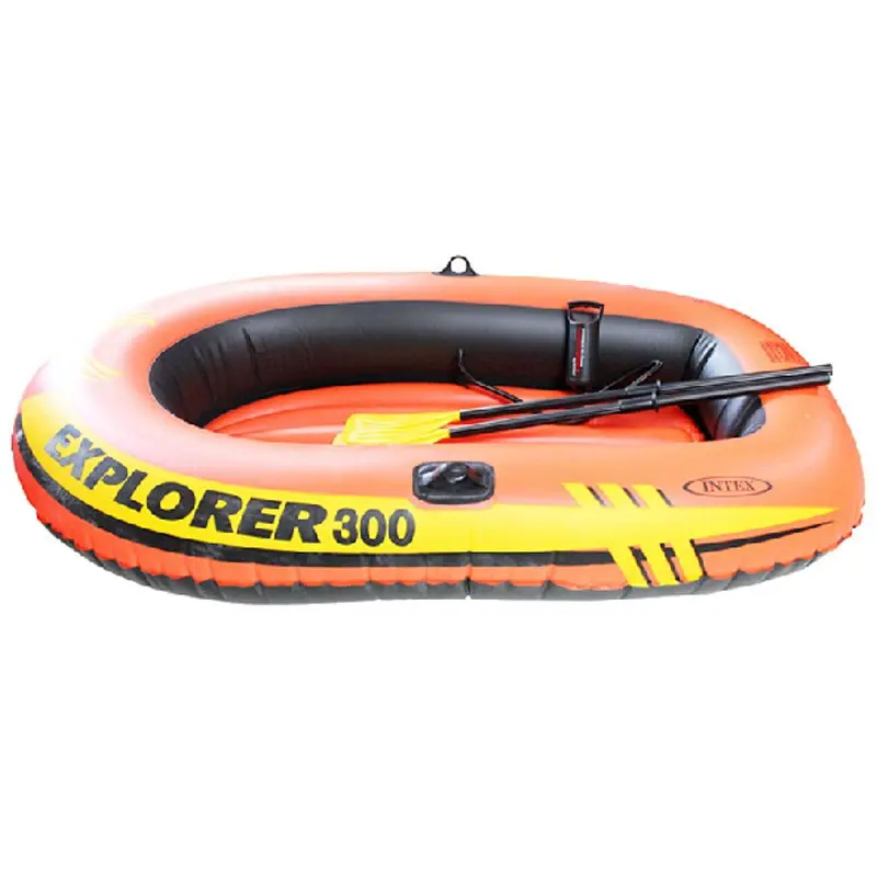 INTEX-58332 Foldable Pvc Inflatable Boat  Orange Boat Inflatable Fishing Boat