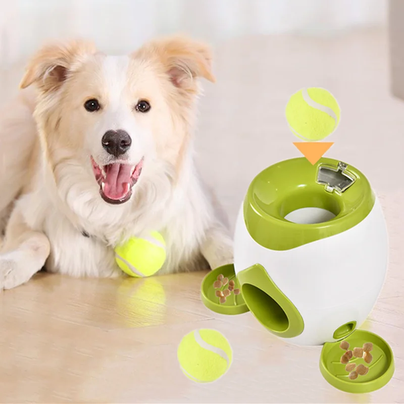2024 Interactive automatic tennis dog toy pet ball throwing automatic launcher training pet ball