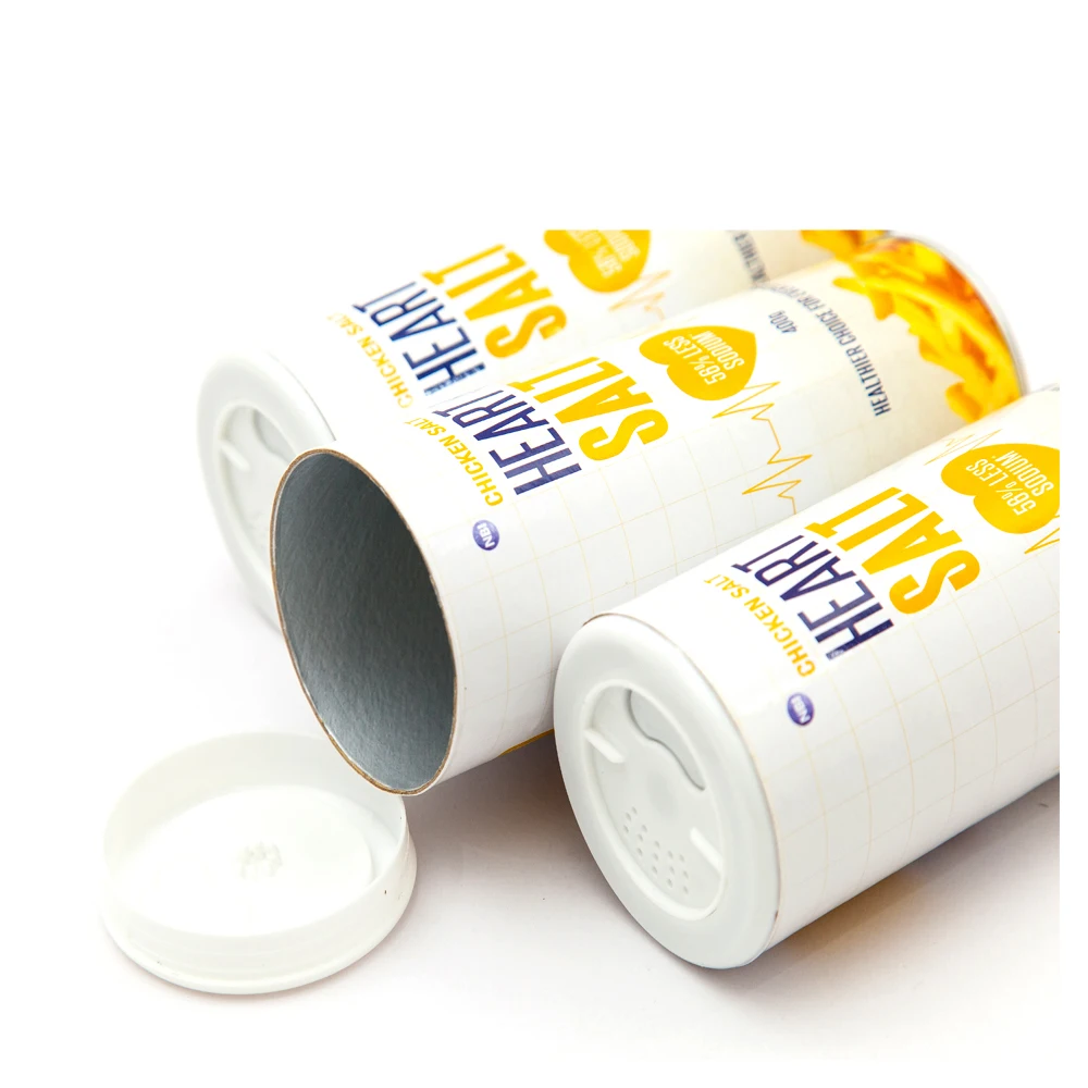 Factory Food Grade Salt/Pepper/Sesame/Condiment Spice Paper Tube Packaging Can with Shaker Lid