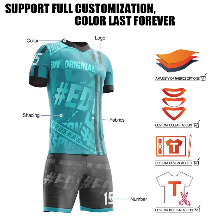 Hot sale High quality custom sublimation printing soccer jersey