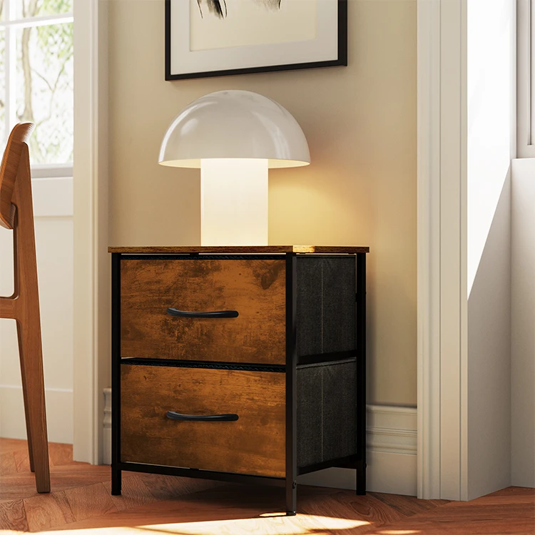 Factory Price Bedbeside Drawer Bedroom White Wood Modern Nightstands