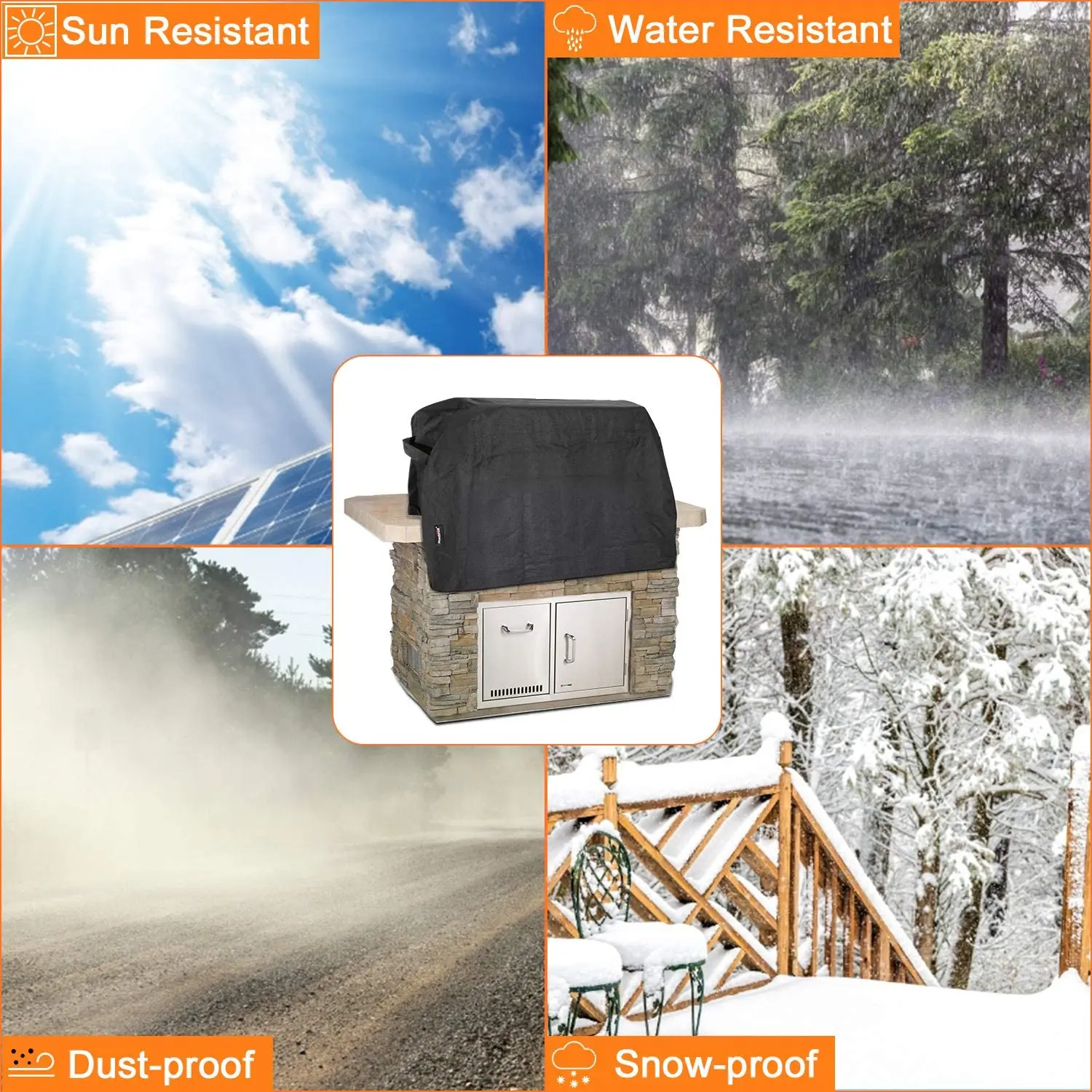 II 300 Series Gas Grill Heavy Duty & Waterproof, Outdoor Barbecue Cover for Weber, Char Broil, Dyna-glo, Monument and Brinkmann