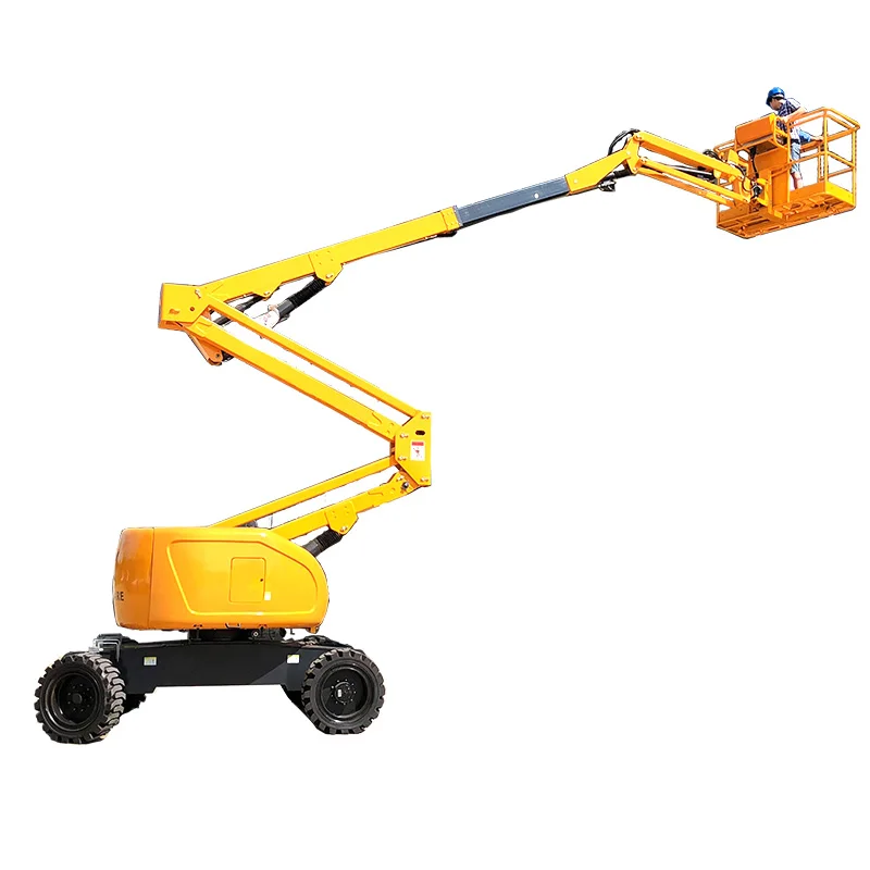 Versatile Towable Articulated Boom Lift with 360-Degree Rotation for Precise Operation