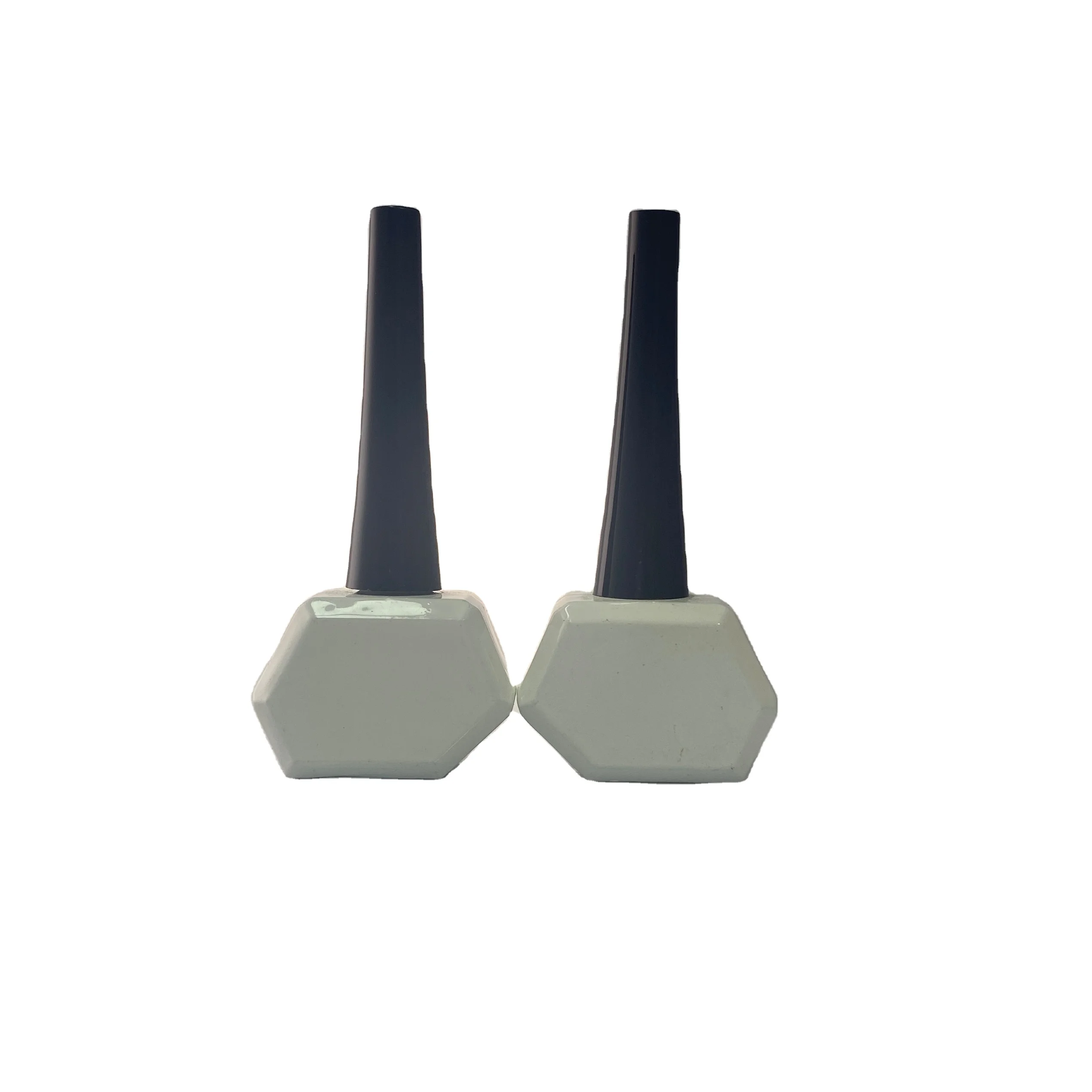 2022 New design special empty glass bottle nail polish bottles with brush cap 18.5ml