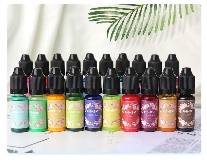 Cross-border Amazon highly concentrated non-discoloring universal 24-color UV epoxy resin color concentrate