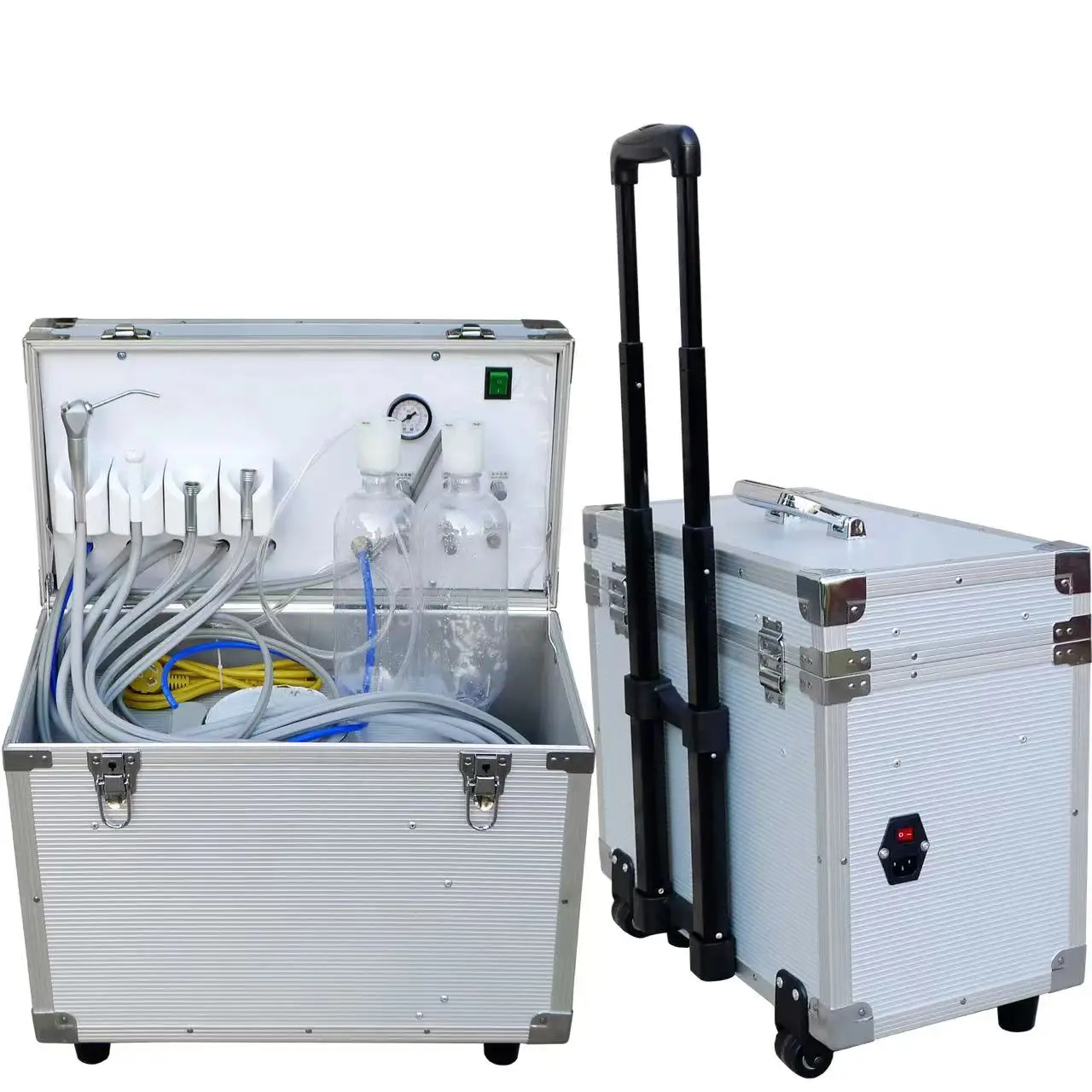 Low Power Consumption Dental Portable Air Turbine Unit chair With Air Compressor