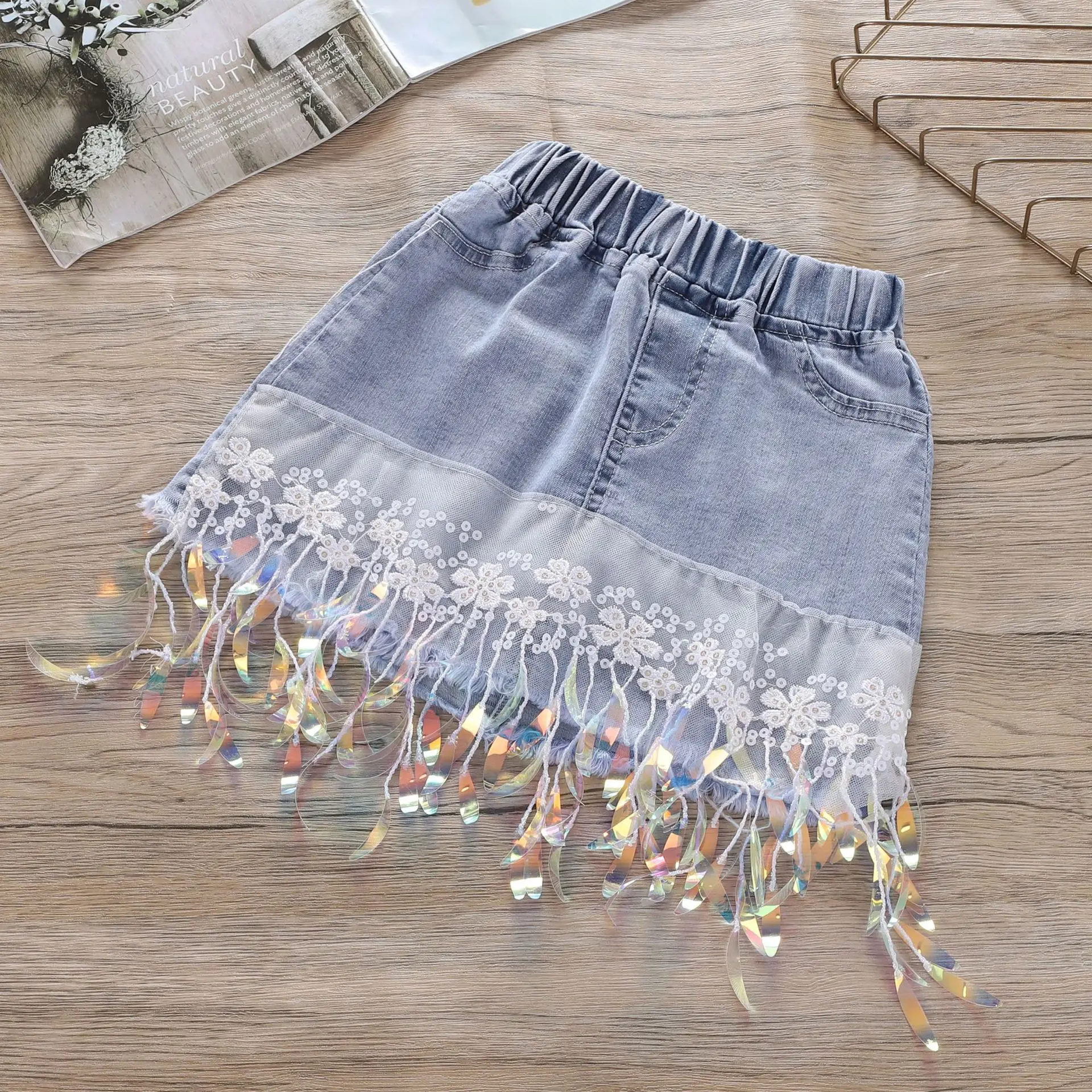 unicorn Clothing Sets Summer Baby girl clothes denim fabric shorts Kids Clothes Children girls clothing Set