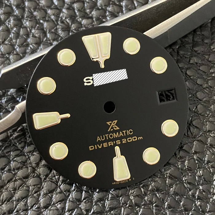 
29mm SKX Logo Turtle luminous marks watch dial suitable for SPR777 NH35 NH36 automatic movement Mod Watch Parts 