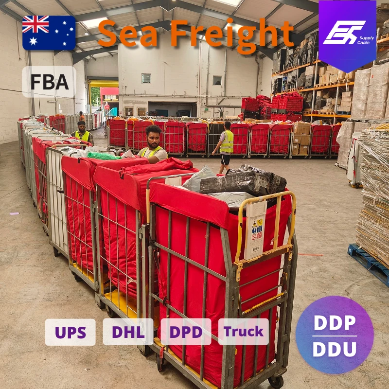 China to AU Door-to-Door FBA DDP DDU Service Cheap Sea Shipping Agent 25-30 Days Arrival at Port for LCL+Express