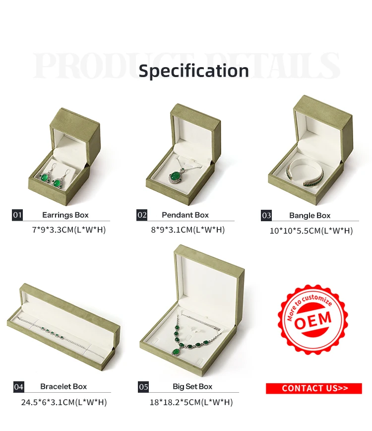 China Factory high end jewelry box Velvet gift box velvet jewelry box packaging custom logo