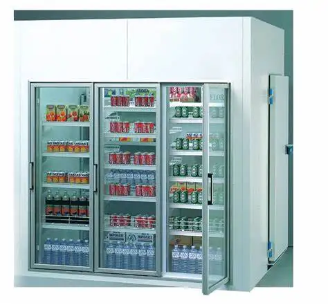 factory Outlet walk in freezer walking cooler and freezer sandwich panel and glass door for cold room