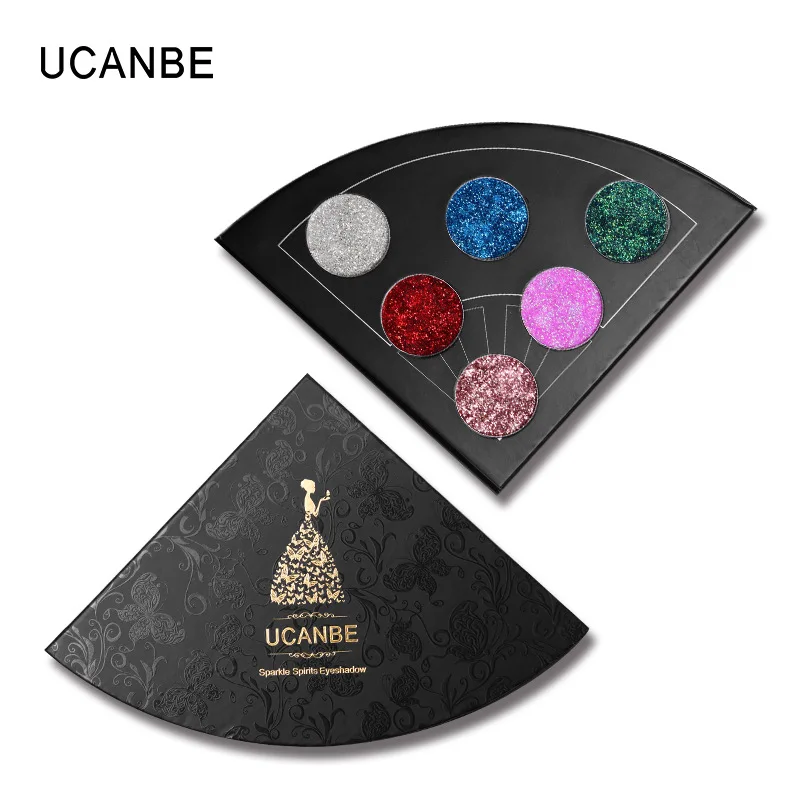 Private Label Cosmetics Shaped Glitter High Pigment Diamond Eyeshadow Meakeup Palette