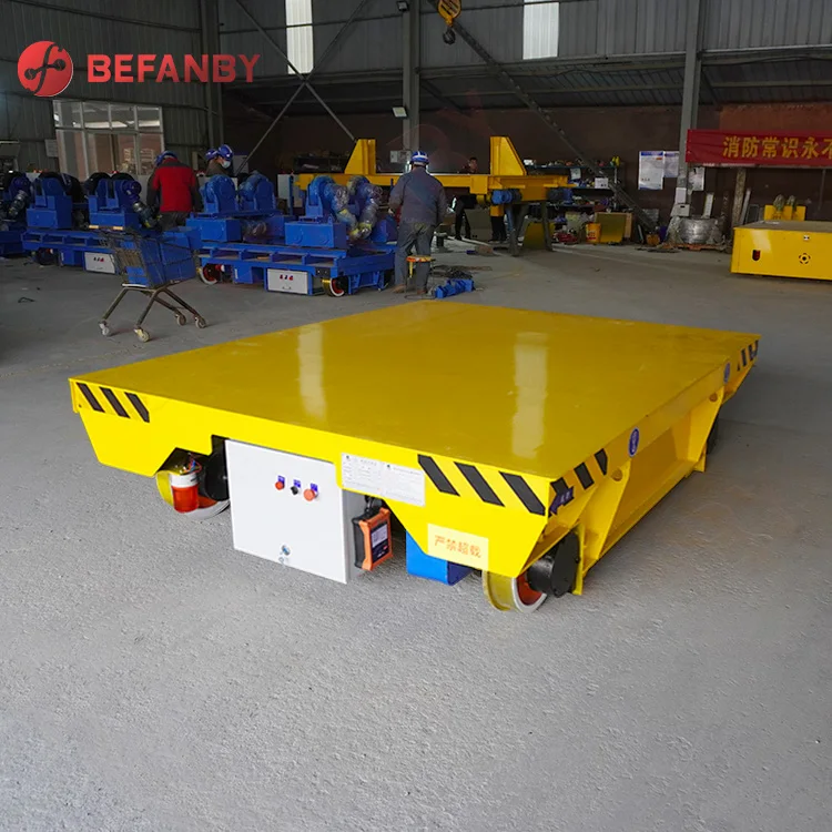 China 10t ac motor electric rail guided transfer cart for light plant